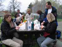 picnic langs de weg